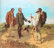 Courbet, Gustave The Meeting (Bonjour, Monsieur Courbet) oil painting reproduction